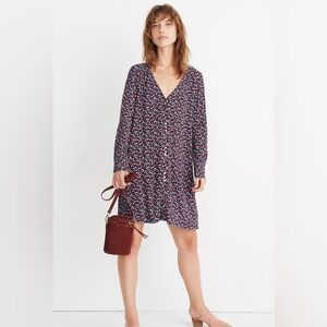 Madewell Button-Front Mini Dress in Petite Blooms